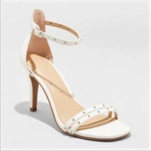 a new day Shoes - NWT A New Day White Studded Heels Size 7
